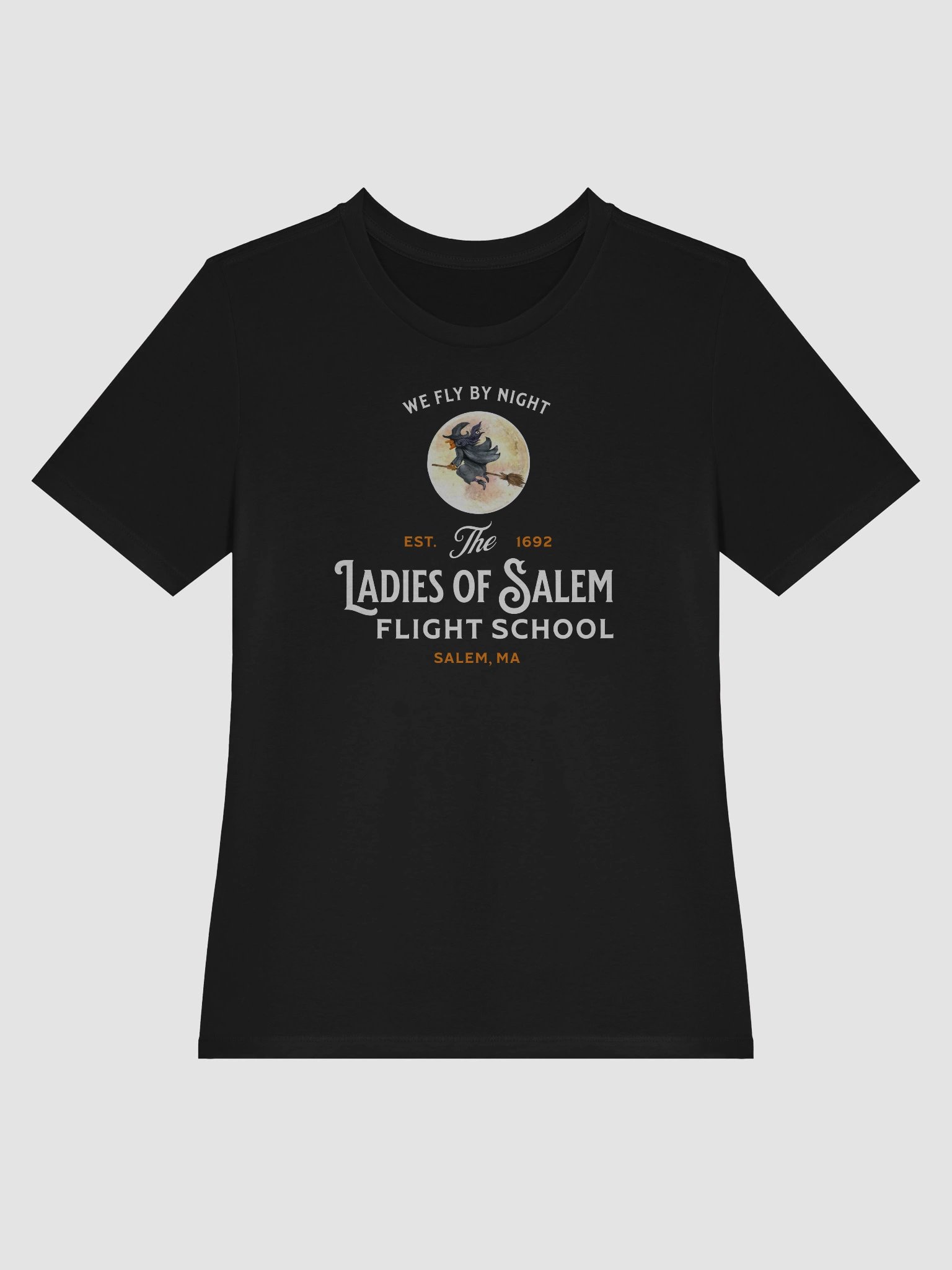 Witch Flying Broomstick Women's Halloween T-Shirt product image (4)