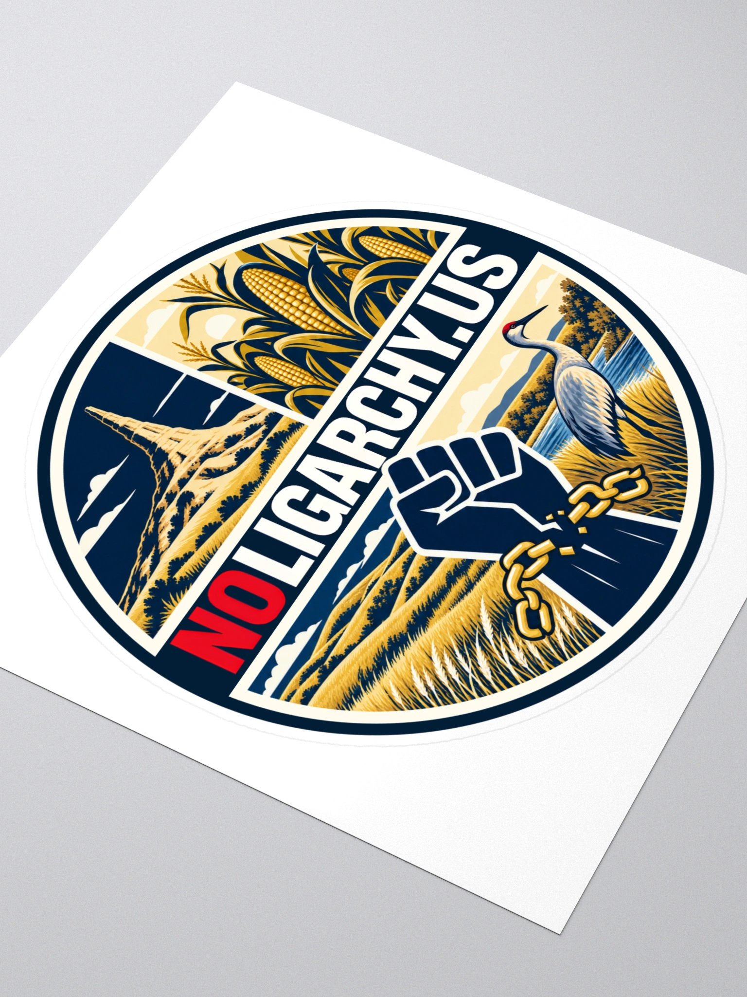 Nebraska NOLIGARCHY.US sticker product image (3)