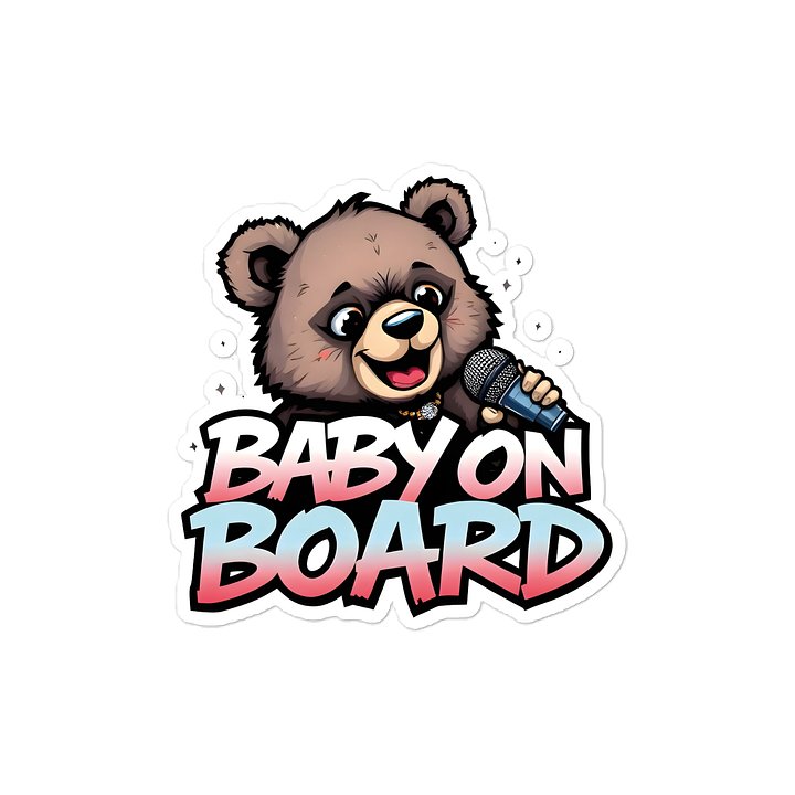 Urban Bear Baby On Board Car Decal - 5x5 Premium Streetwear Vinyl Sticker - Aesthetic Hip Hop Bear Graphic for Cars, SUVs & Trucks product image (1)