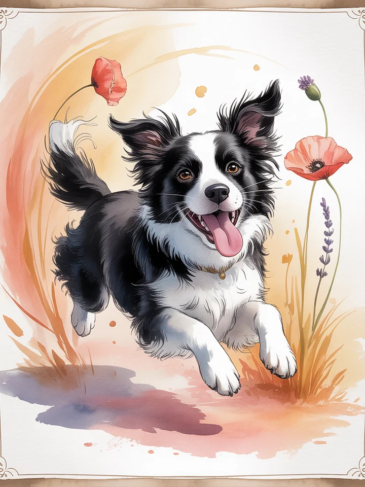 Joyful Border Collie Framed Poster product image (1)
