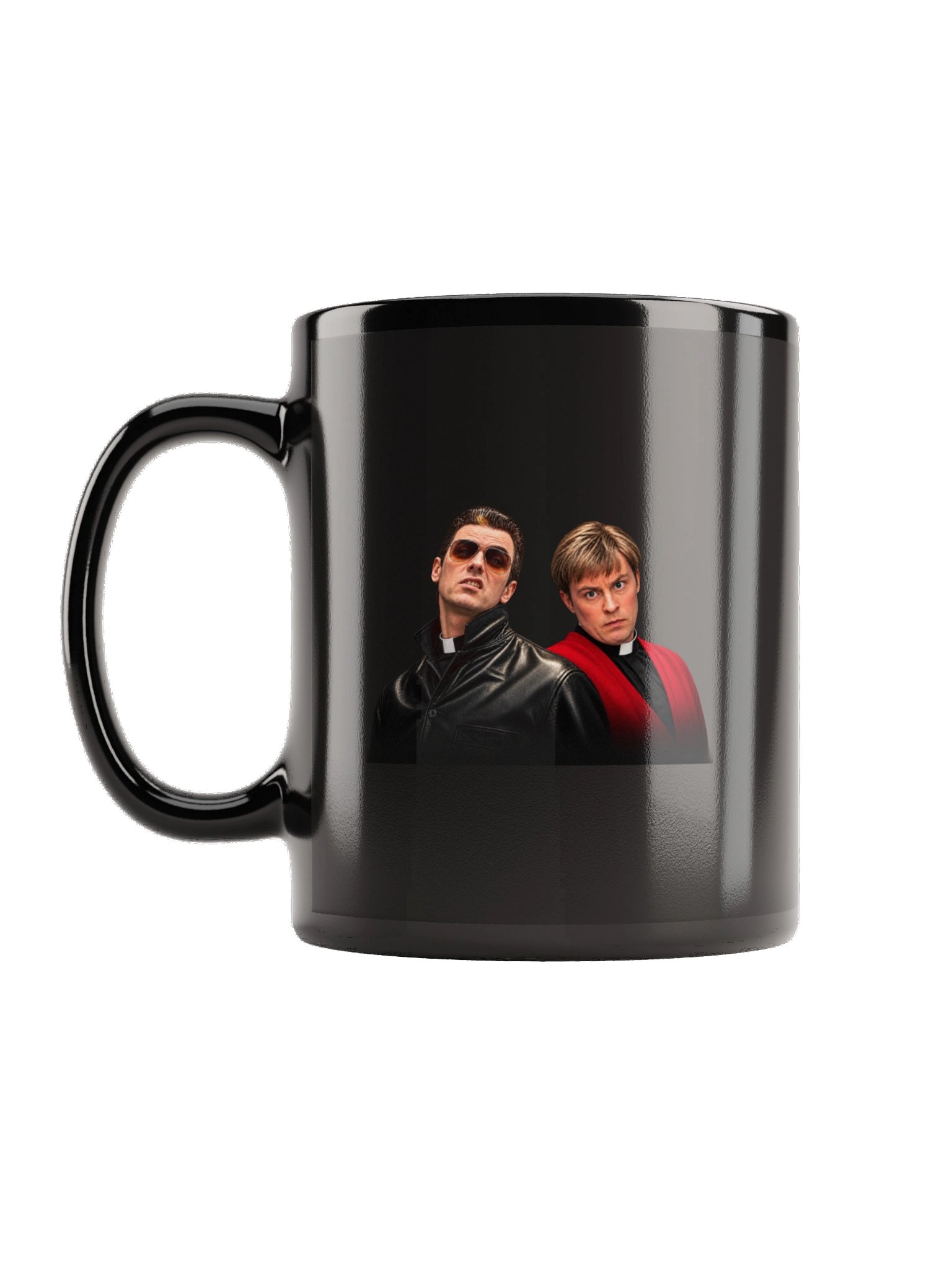 Two Priests Black Mug | 90s Irish Comedy Inspired Mug product image (1)