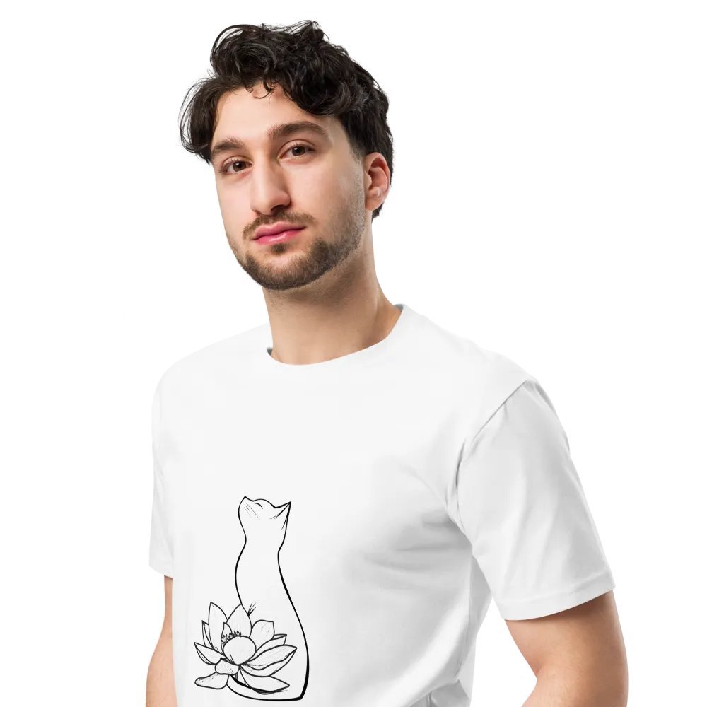 Water Lily Cat Supreme Comfort Crew Neck T-Shirt product image (4)