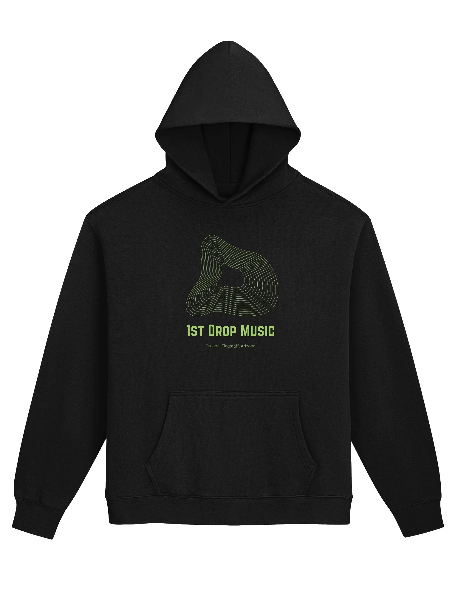 1st Drop Music Melting Record Neon Green Hoodie product image (1)