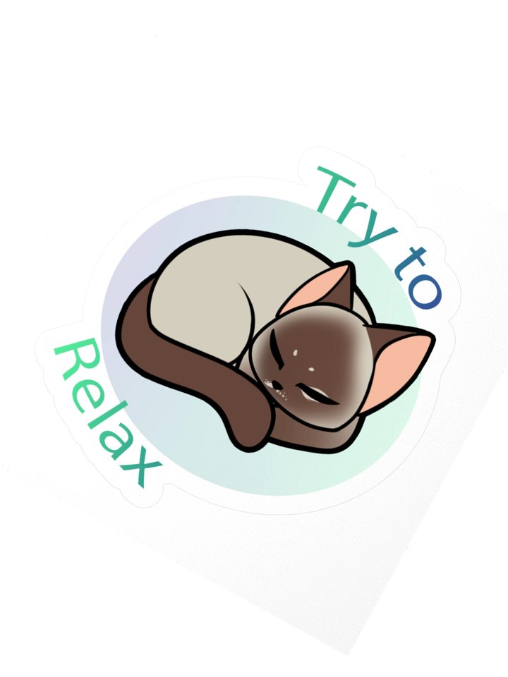 Try to Relax Cat Sticker product image (2)