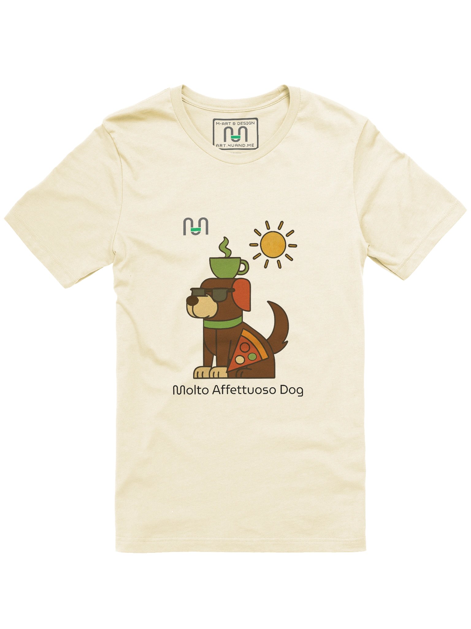 Espresso Pup Pizza Charm Tee – M Style - M-Art & Design product image (73)