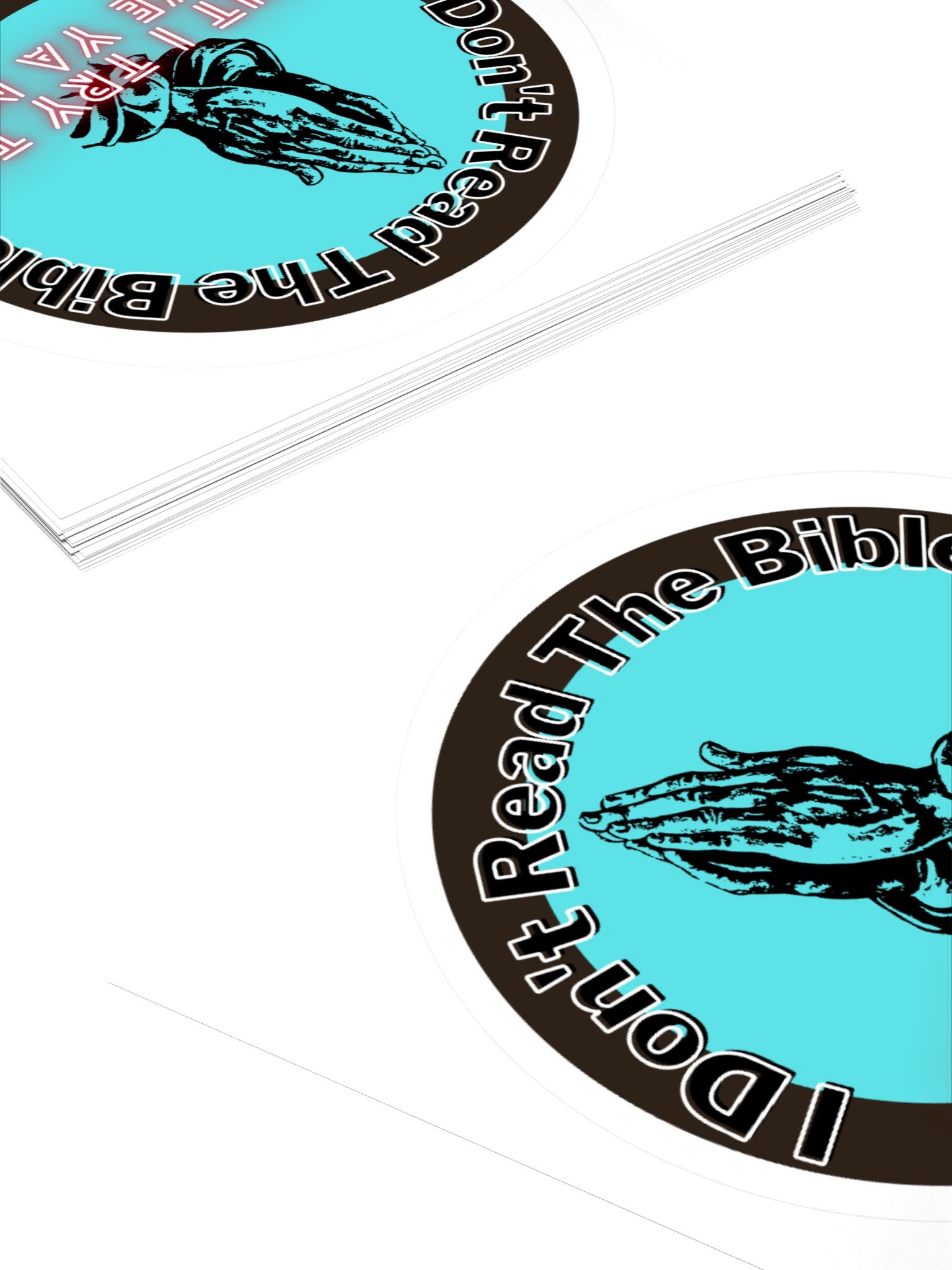 I Don't Read The Bible Circle Sticker product image (4)