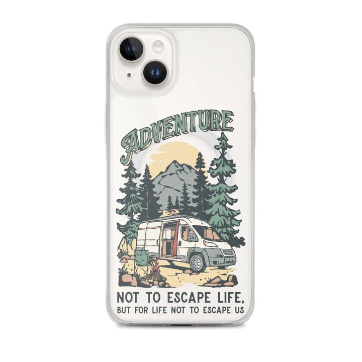 Adventure Awaits Van Life iPhone® MagSafe® Clear Case product image (1)