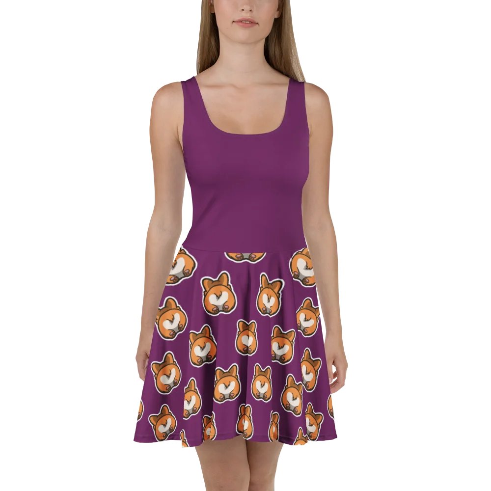 Corgi Butt All-Over Skater Dress product image (2)