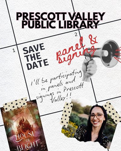 I'll be participating in panels and signings at the Prescott Valley Library Bookfest this Saturday, May 2! The event is total...