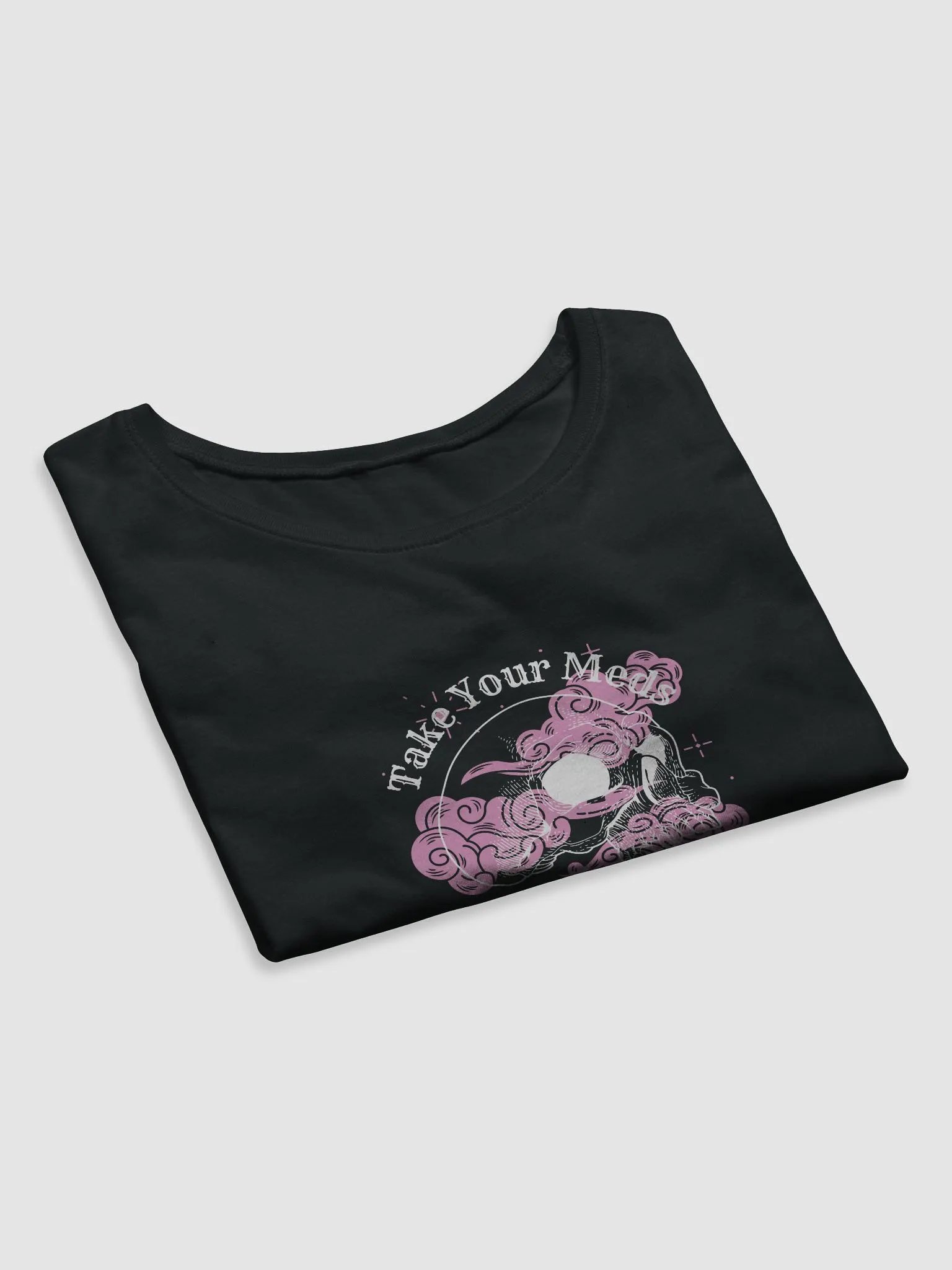 Take Your Meds Cropped Tee (White Design) product image (7)