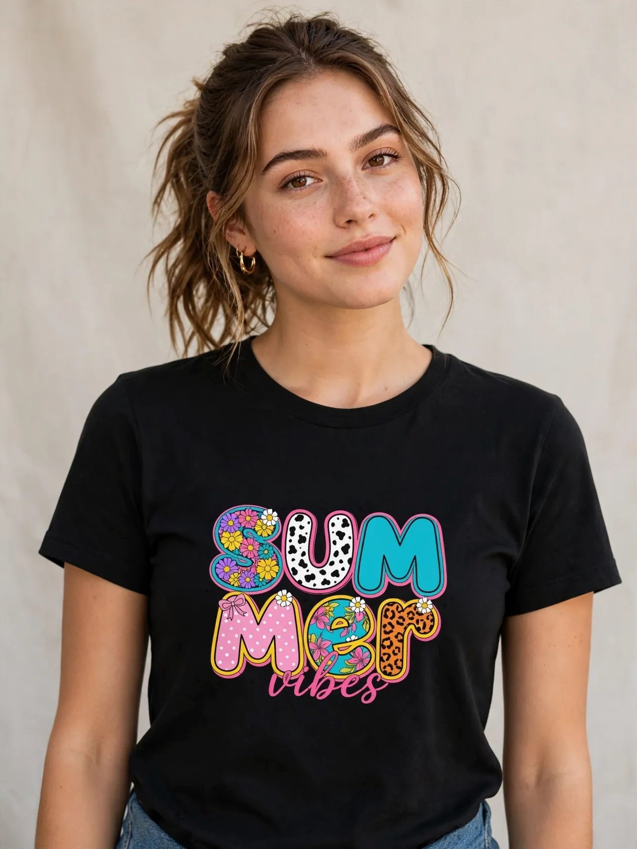 Summer T-shirt with a beautiful design product image (8)