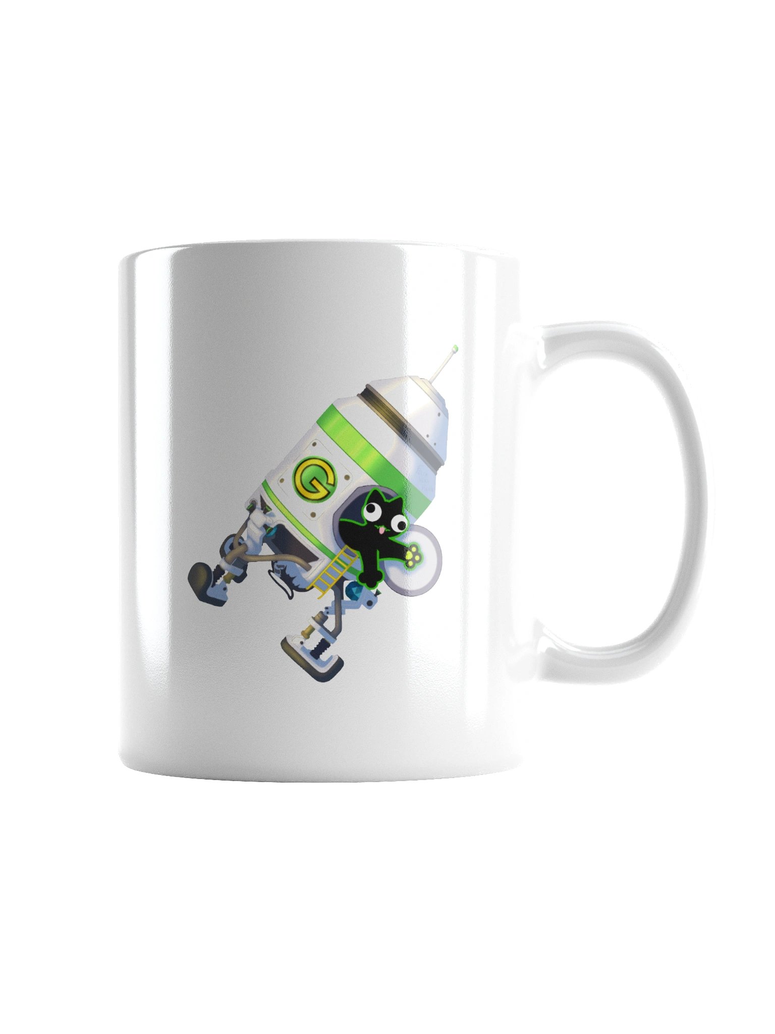 White Mug - DerpCat II Rocket product image (3)