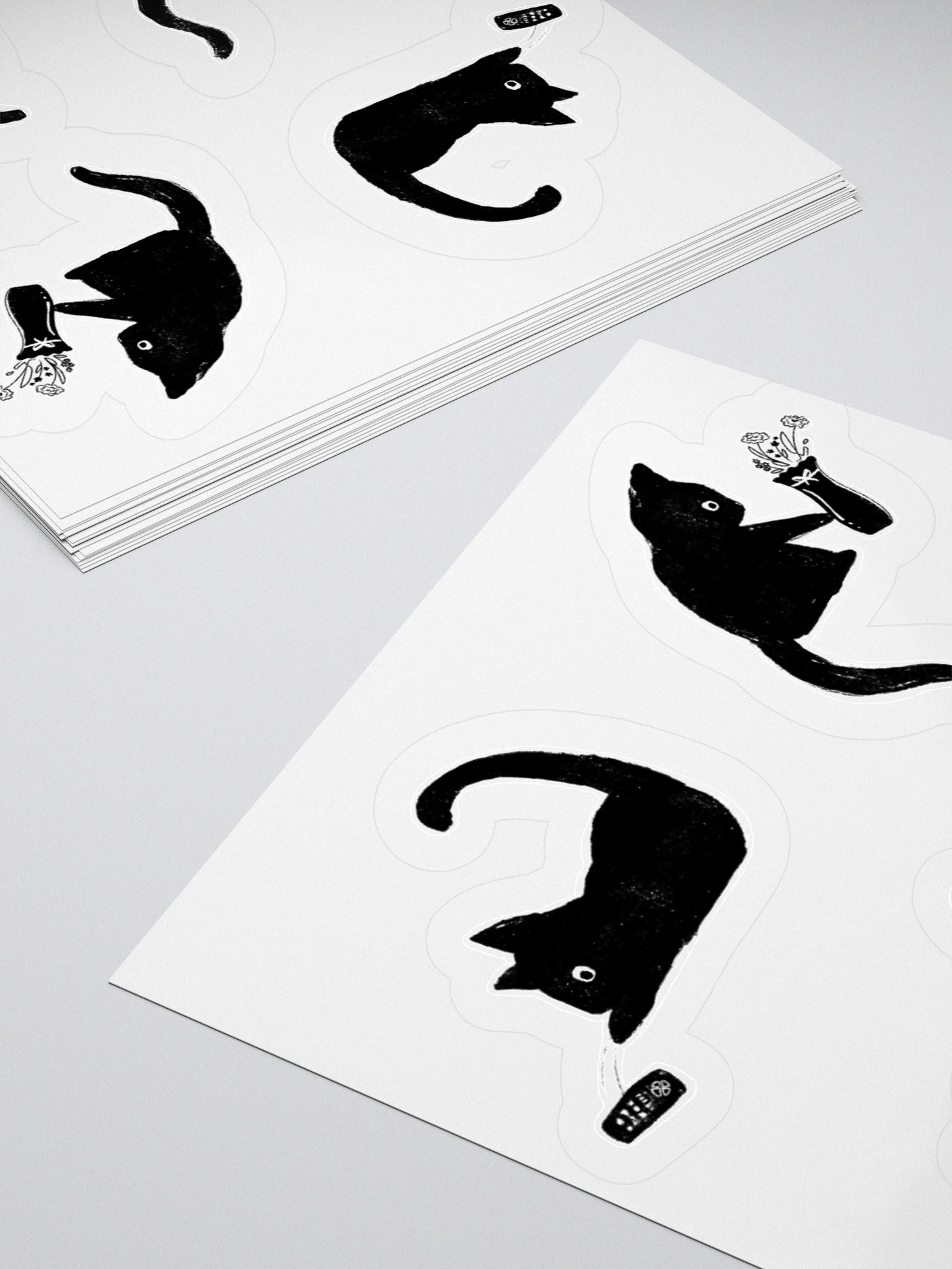 Bad Cats Knocking Stuff Over Stickers product image (7)