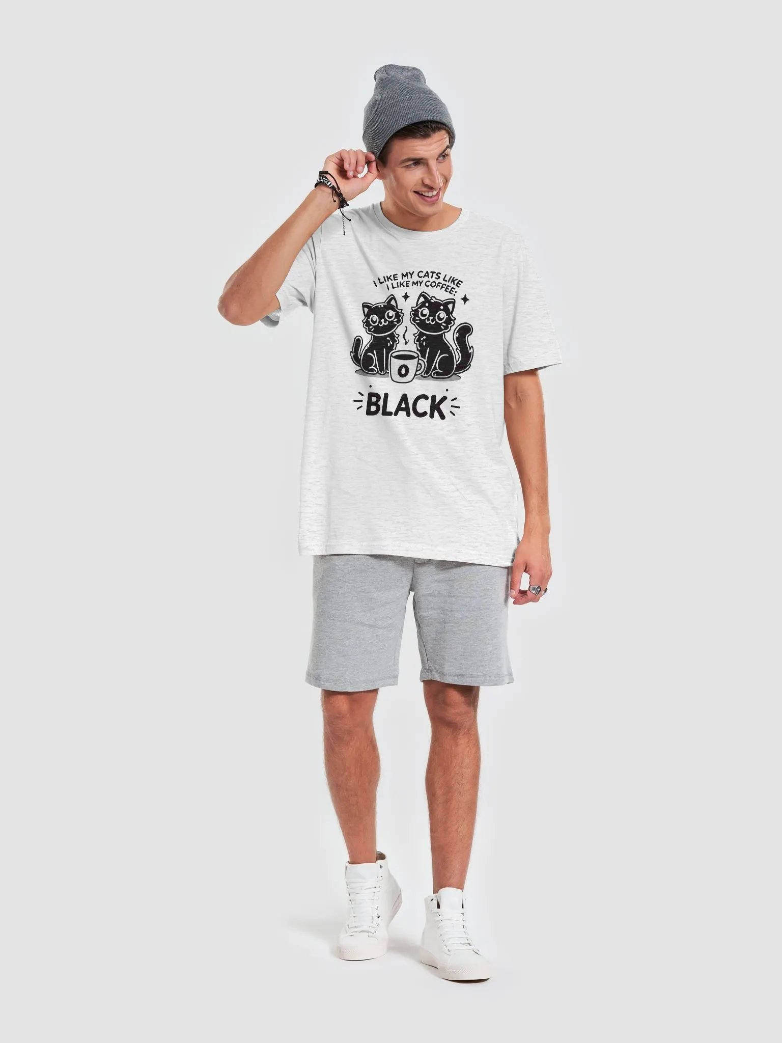 I Like My Cats Like My Coffee: Black - T-Shirt product image (57)