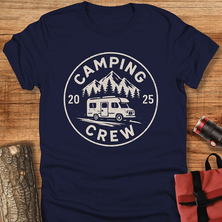 Camping crew 2025 vintage, Unisex t-shirt product image (1)