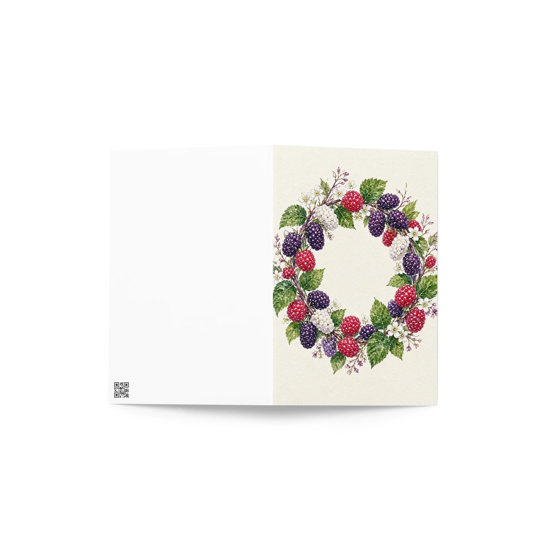 Mulberry & Raspberry Wreath Greeting Card product image (4)