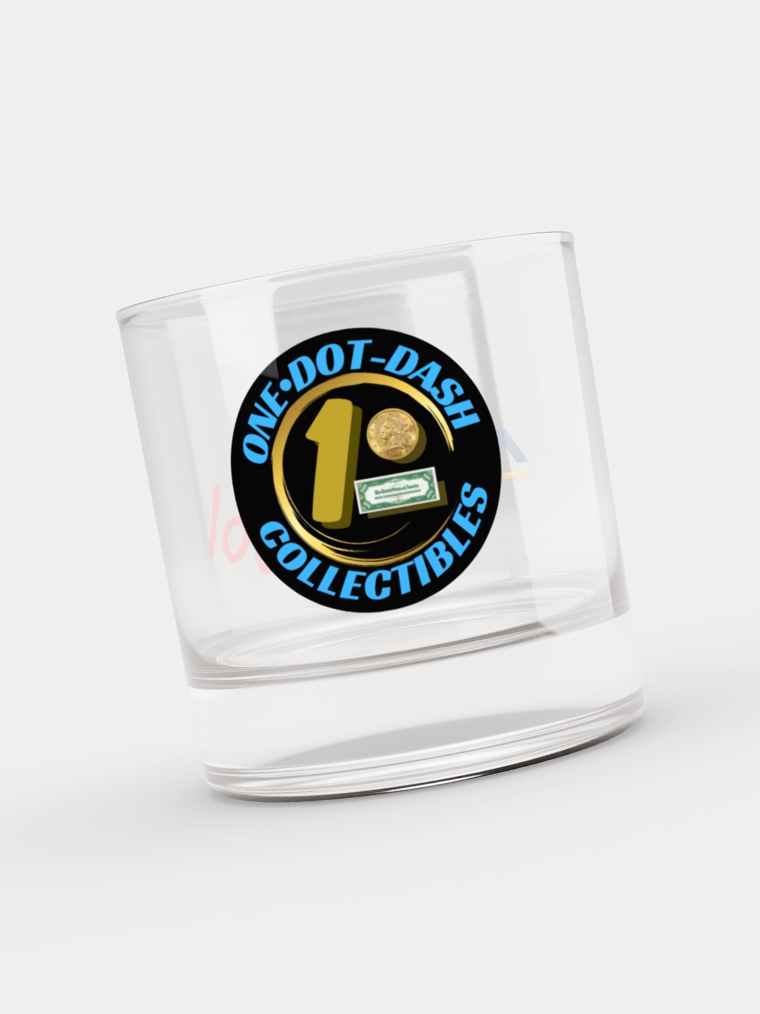 One Dot Dash Logo "Auction Fool" Rocks Glass product image (8)