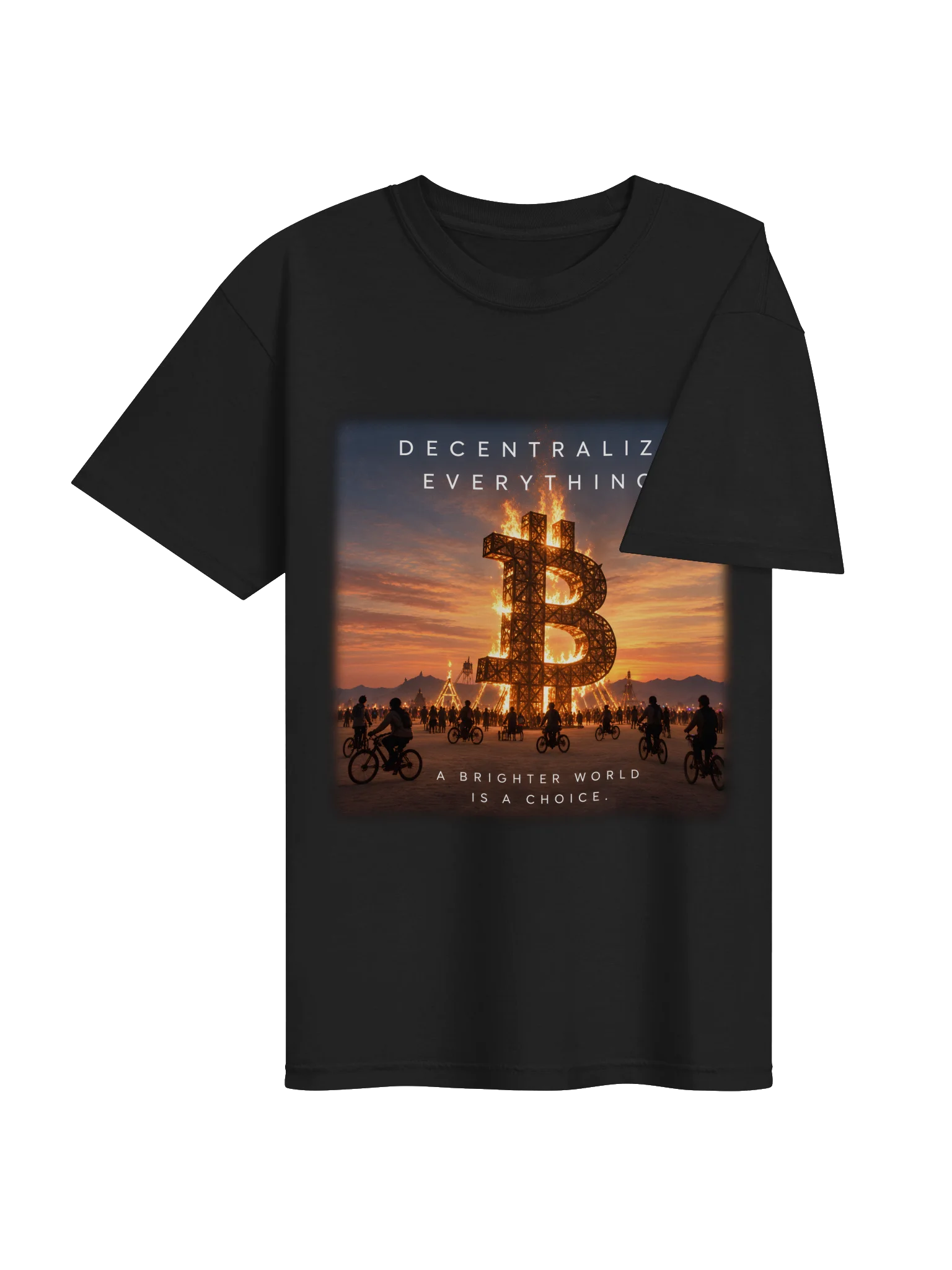 Burning Bitcoin Shirt (Black) product image (4)