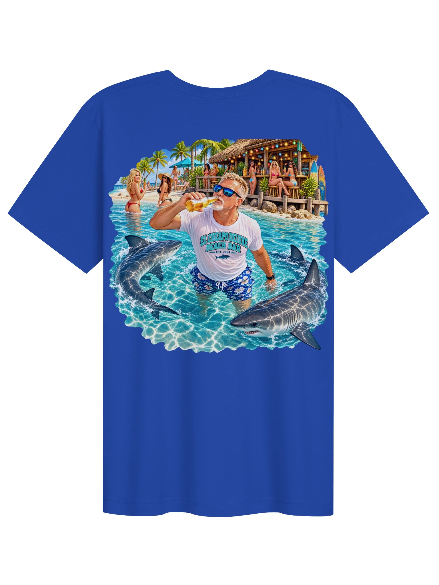 El Cheapo Deluxe Beach Bar – Sharkside Beach Bar Bash T-Shirt product image (30)