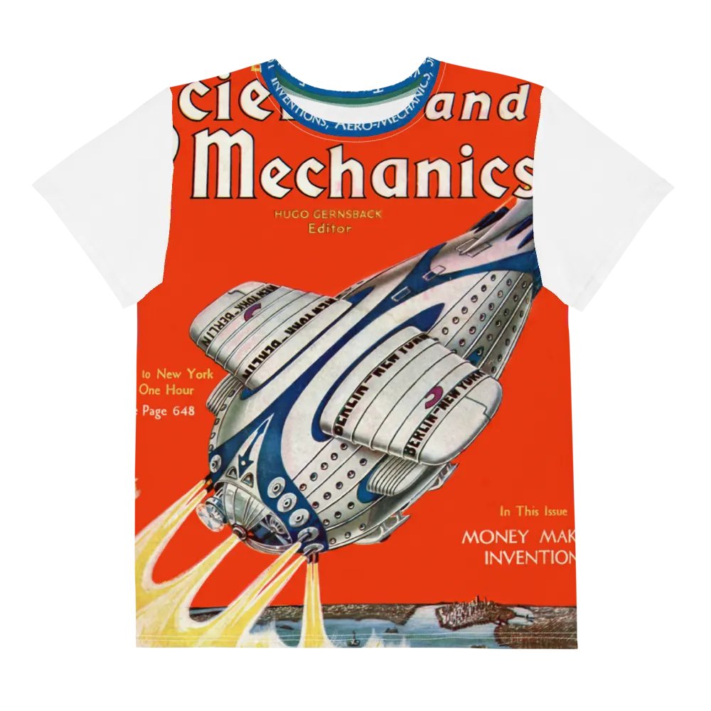 Retro-Futuristic Rocket All-Over Print Youth T-Shirt product image (10)