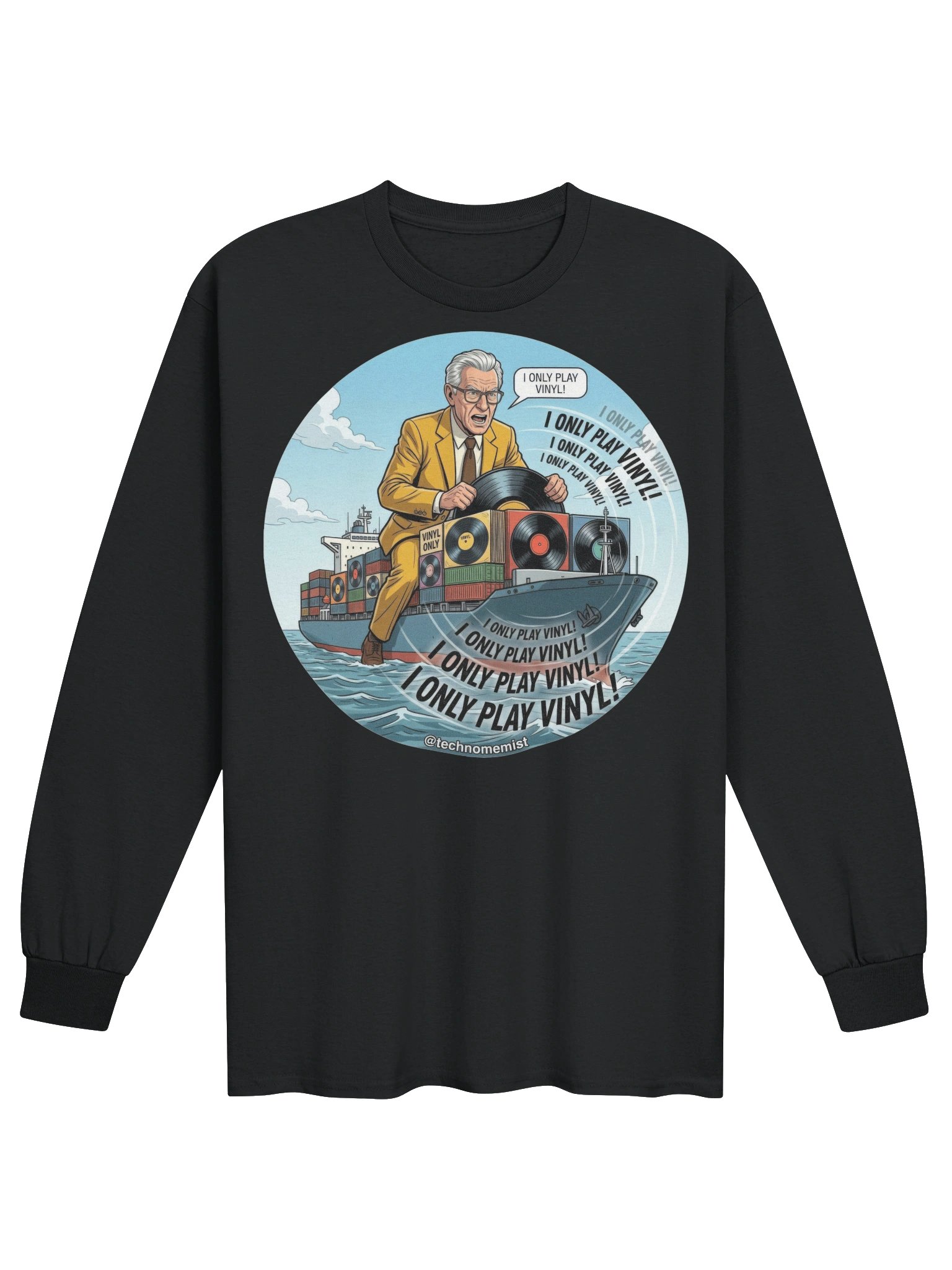 I Only Play Vinyl Longsleeve product image (1)