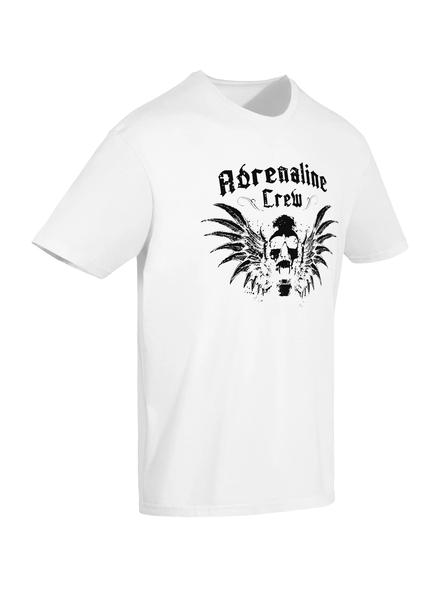 Adrenaline Crew Classic Skull T-Shirt – White product image (6)