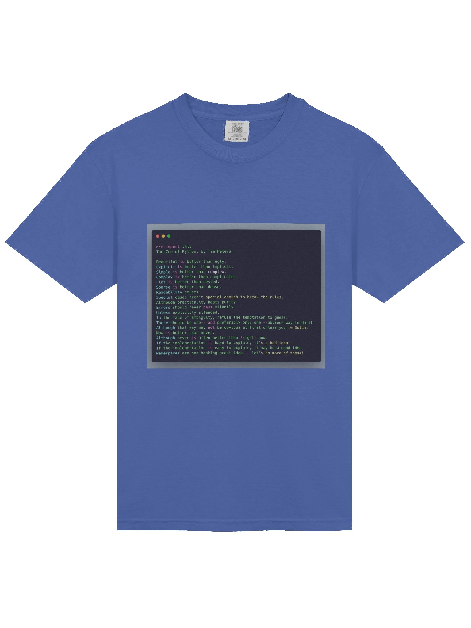 Zen Guiding Principles - Pythonic Code T-Shirt product image (3)