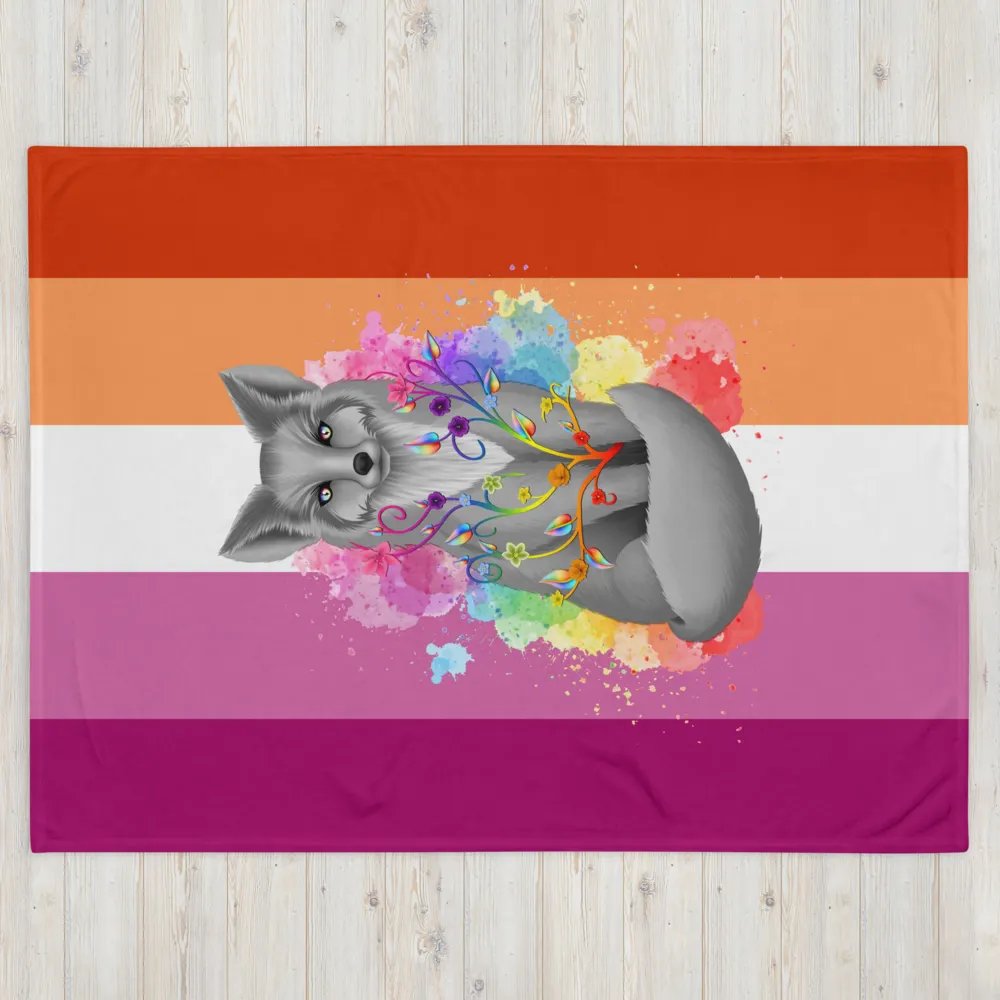 Lesbian Pride Fox Blanket (2023) product image (4)