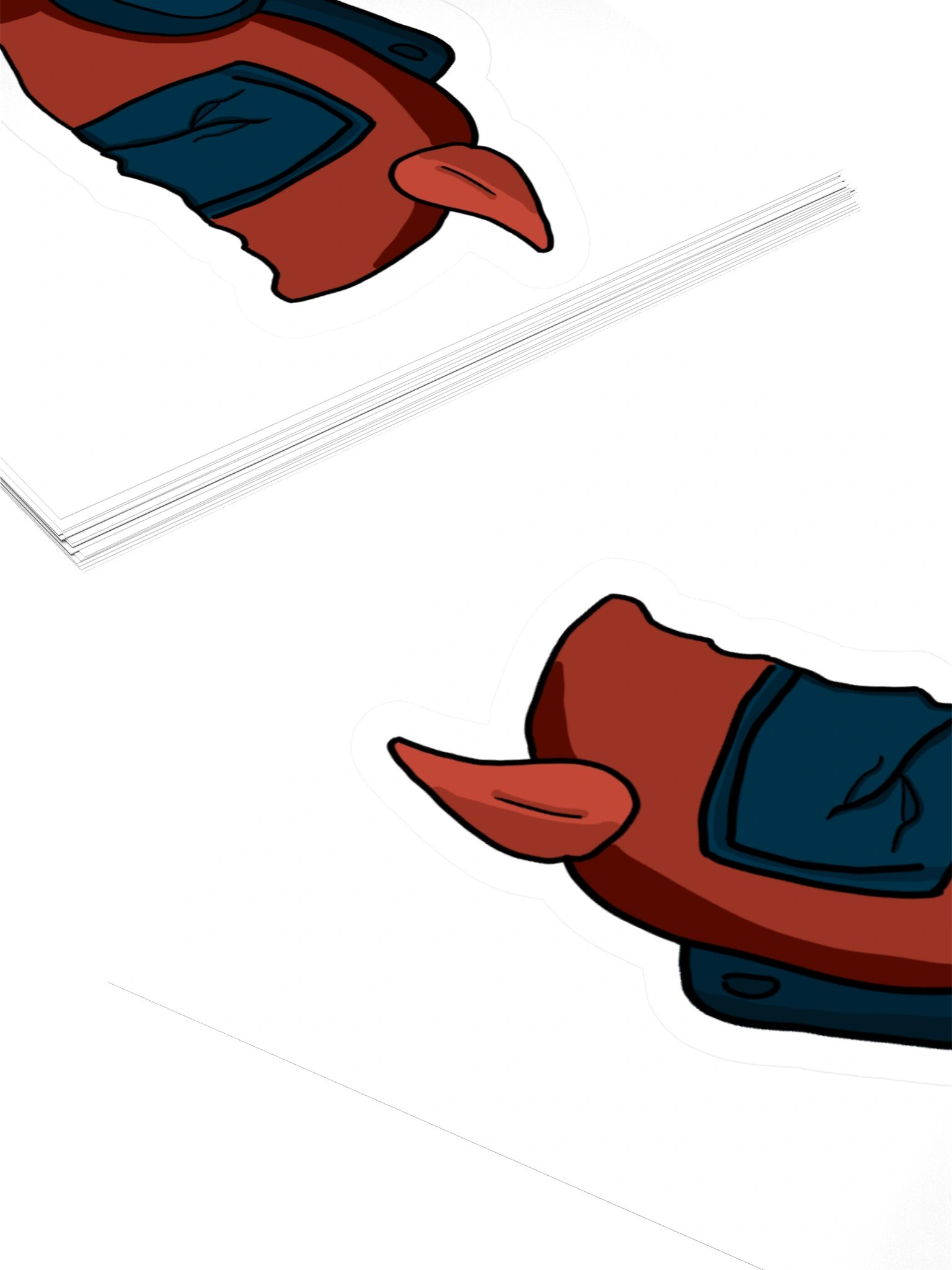 Red lethal Half mask | Kiss cut stickers product image (4)