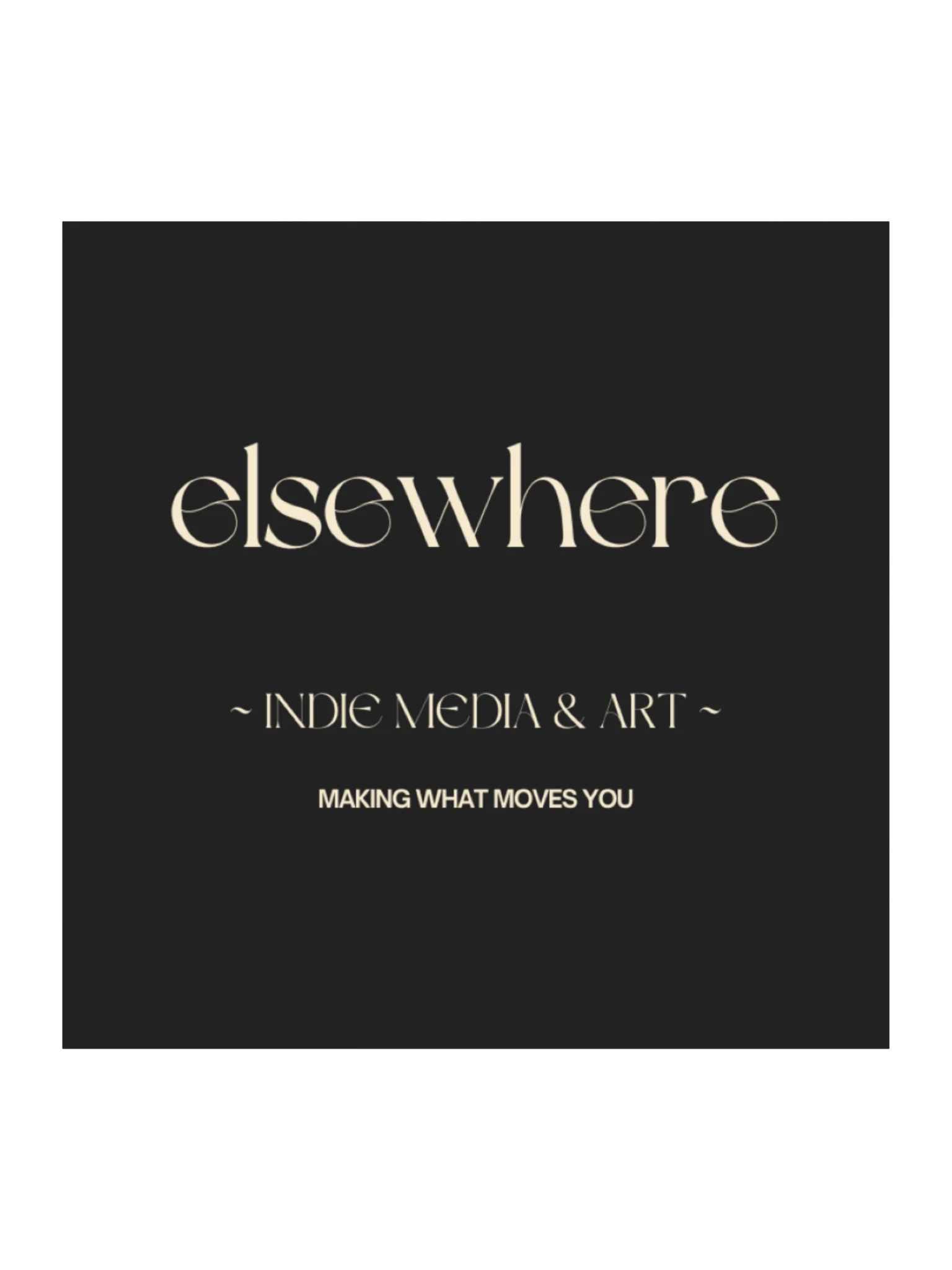 elsewhere logo & tagline sticker product image (1)