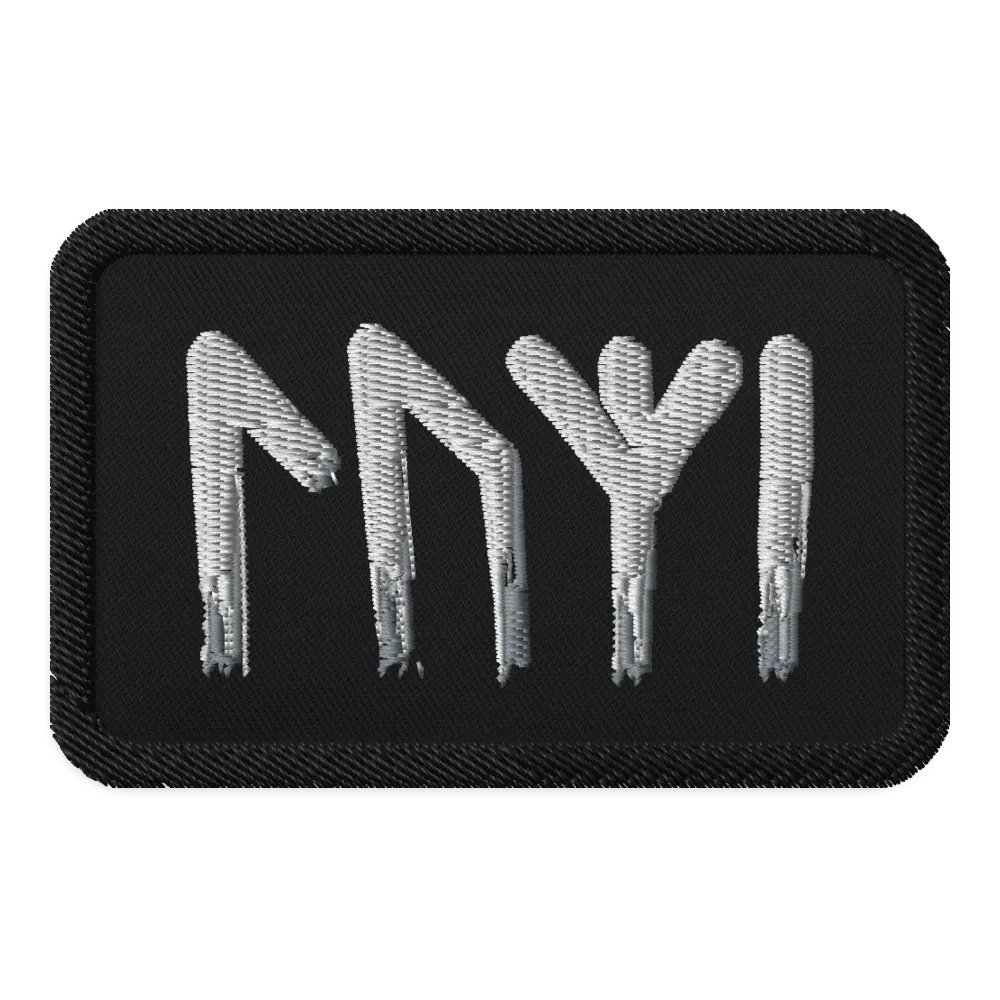 Nordische Runen | Schwarz/Weiss | Patch Rechteckig product image (1)