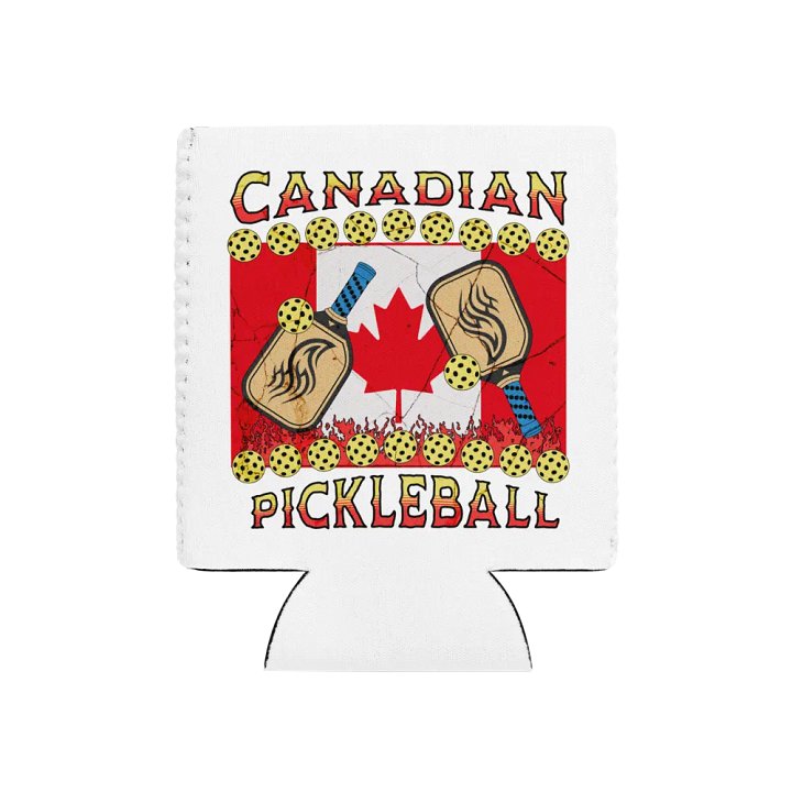 Canadian Flag Pickleball Coozie Can Cooler product image (1)