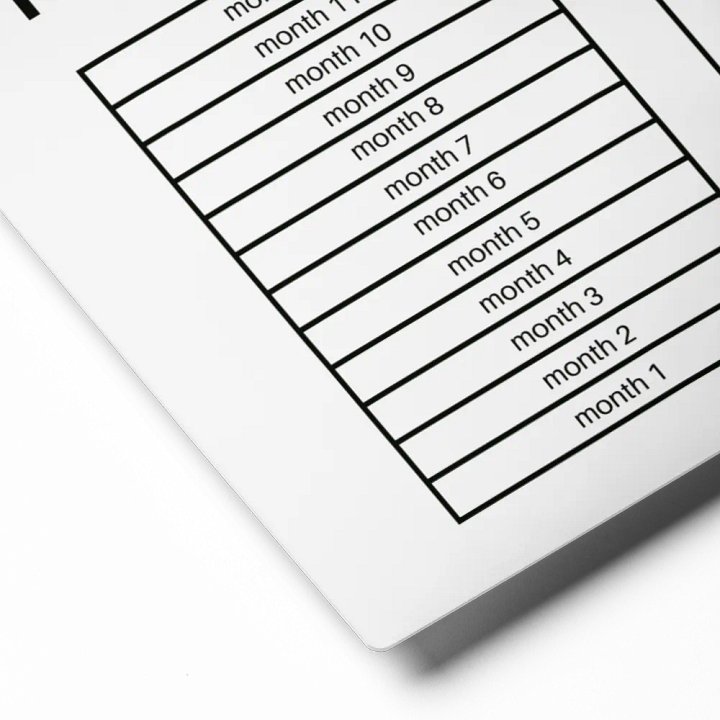 ANNUAL RENT TRACKER (black design 1) product image (2)