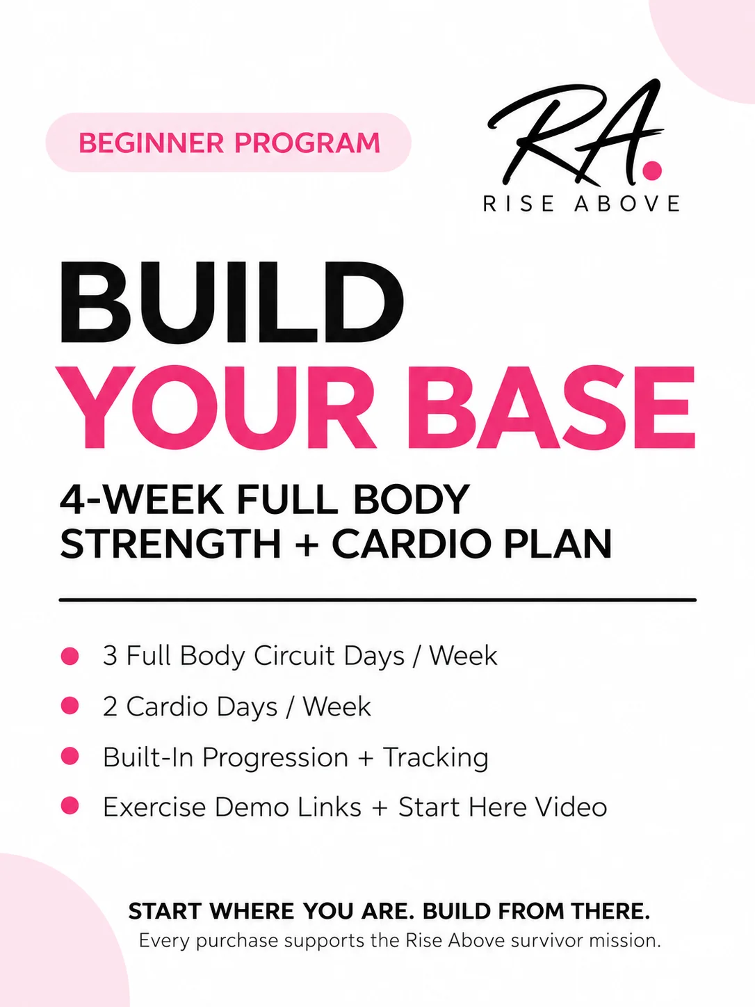 BUILD YOUR BASE | 4-Week Beginner Strength + Cardio Plan product image (1)