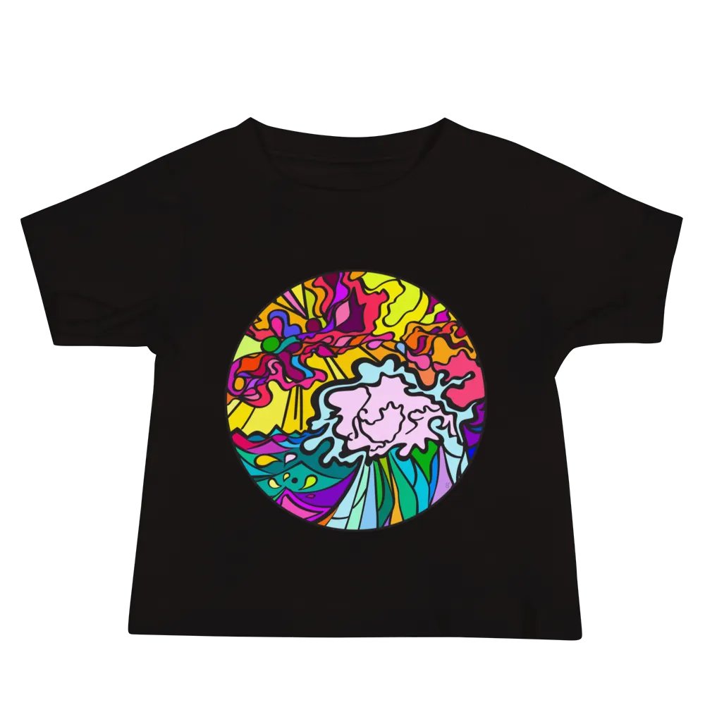 Sunburst Swirls Baby Tee - Wave at Sunset product image (4)
