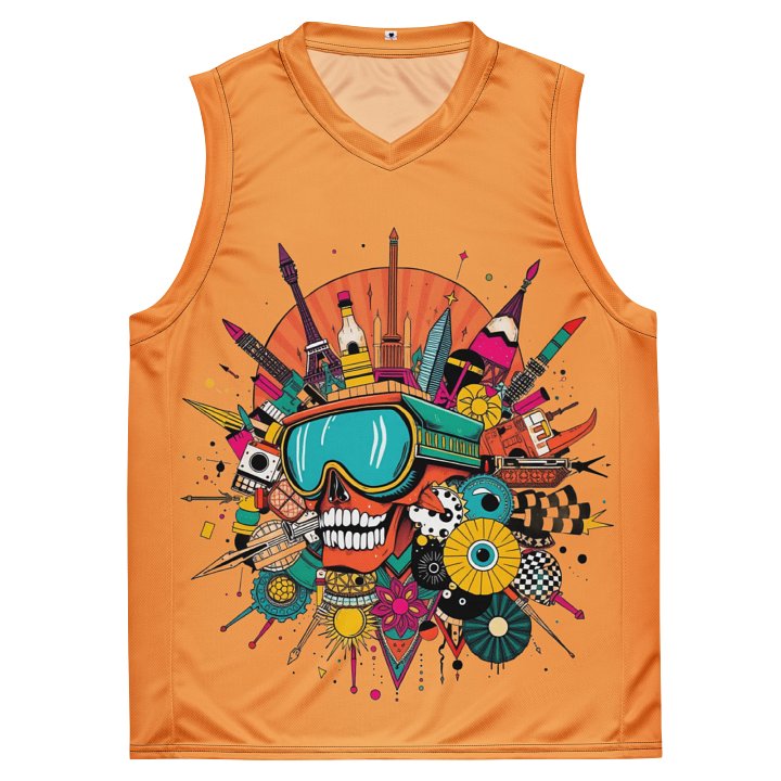 Eclectic Skull Dreams All-Over Print Jersey product image (2)