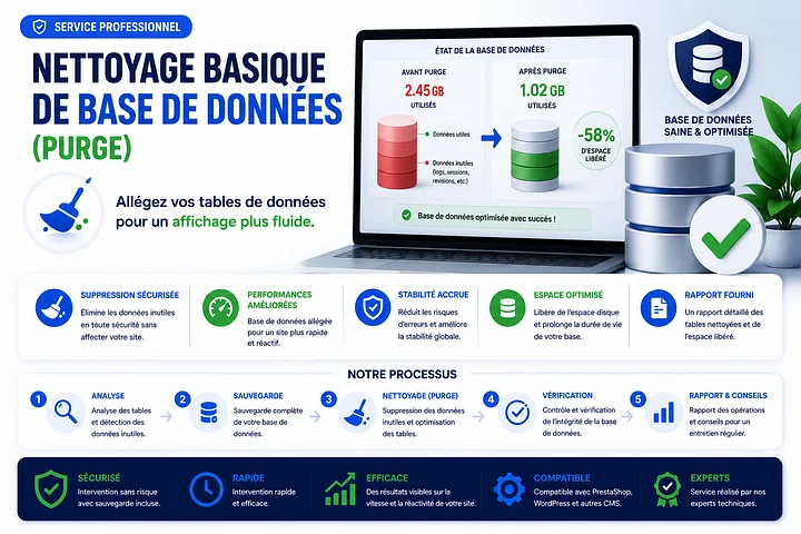 Nettoyage Basique de Base de Données (Purge) product image (1)