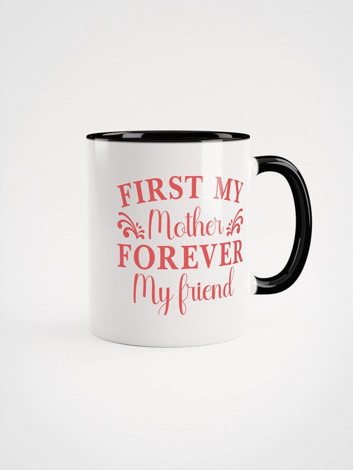 Modern Mom Quote with Red Highlights Art Ceramic Mug with Color Interior product image (2)