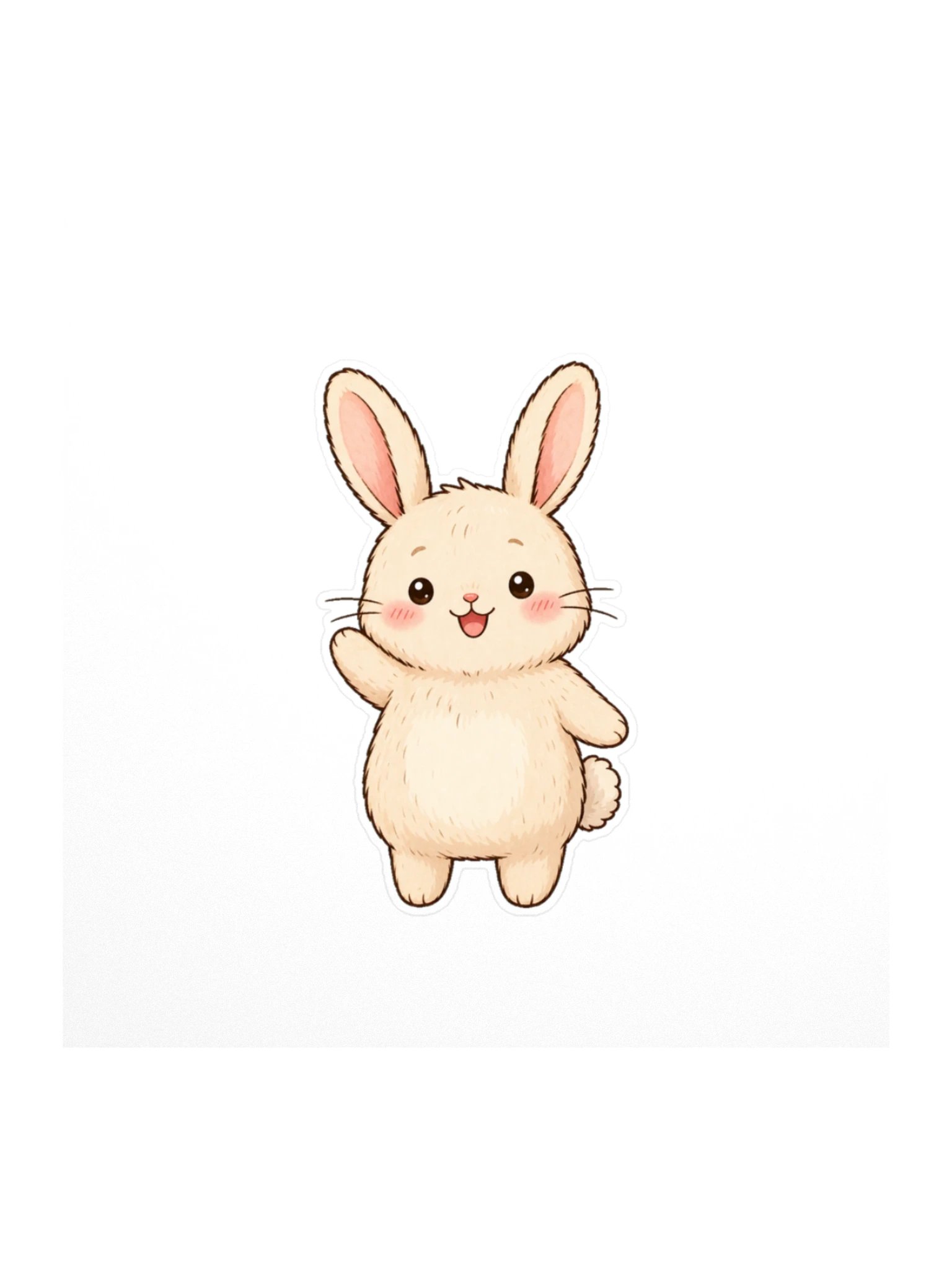 It's Raining Buns Waving Bunny Sticker product image (1)