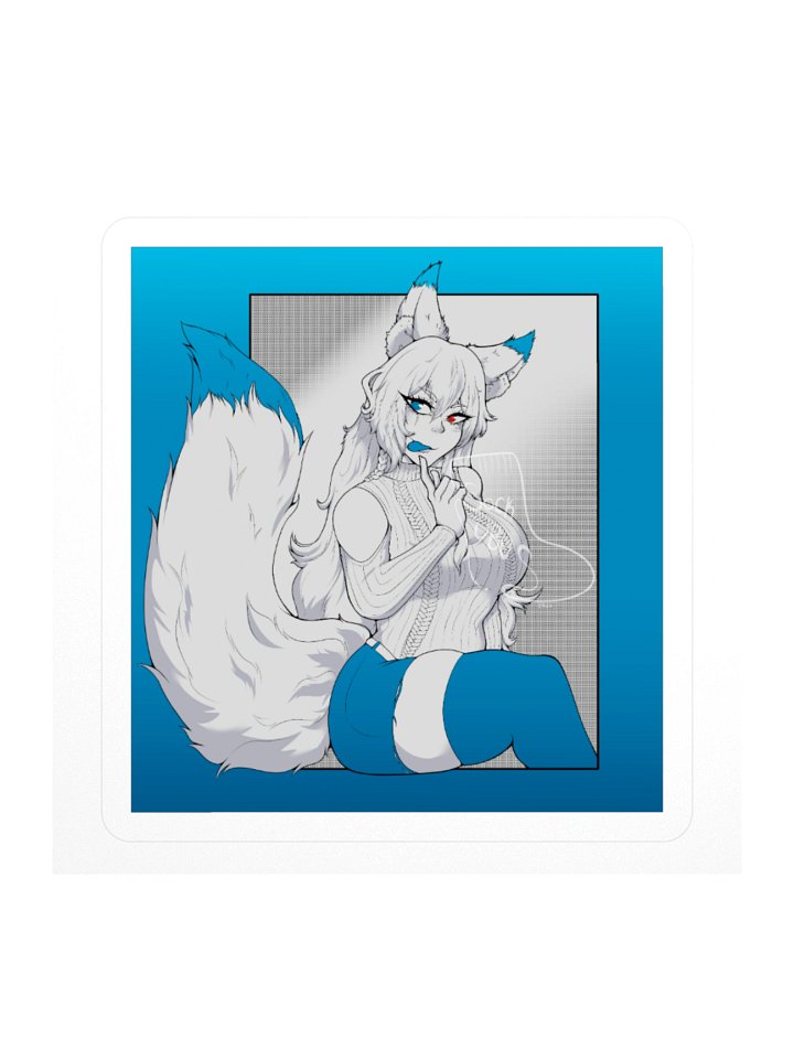 Blue Waifu Sticker product image (1)