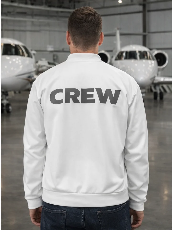 Fliegerjacke mit MaydayFile Logo und grauen CREW-Schriftzug product image (2)
