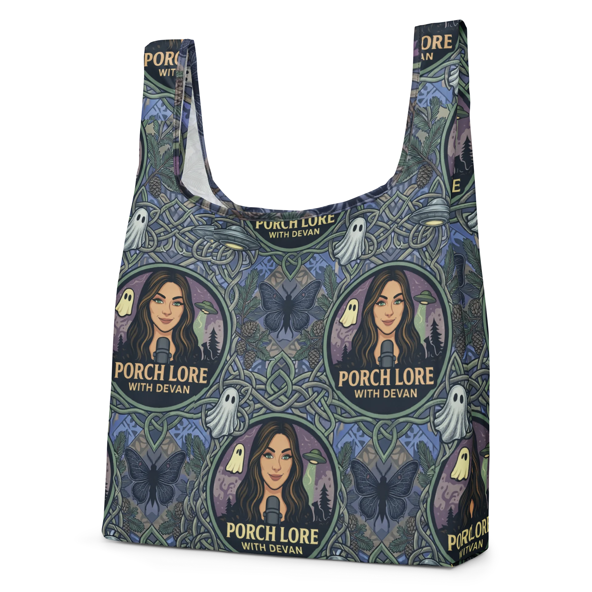 PORCH LORE DEVAN PERIWINKLE MOTH SHOPPING BAG product image (2)