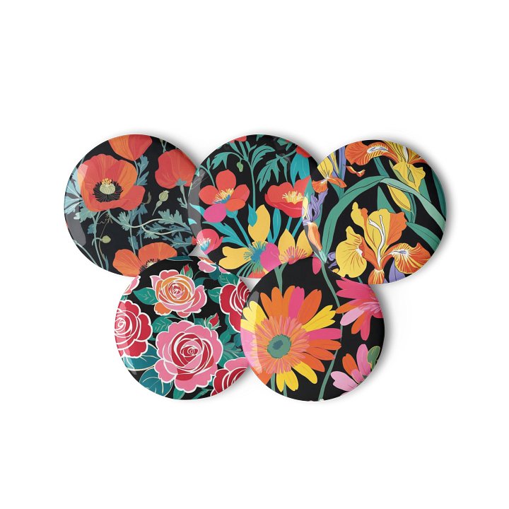 Floral Fusion Pin Buttons Set product image (2)