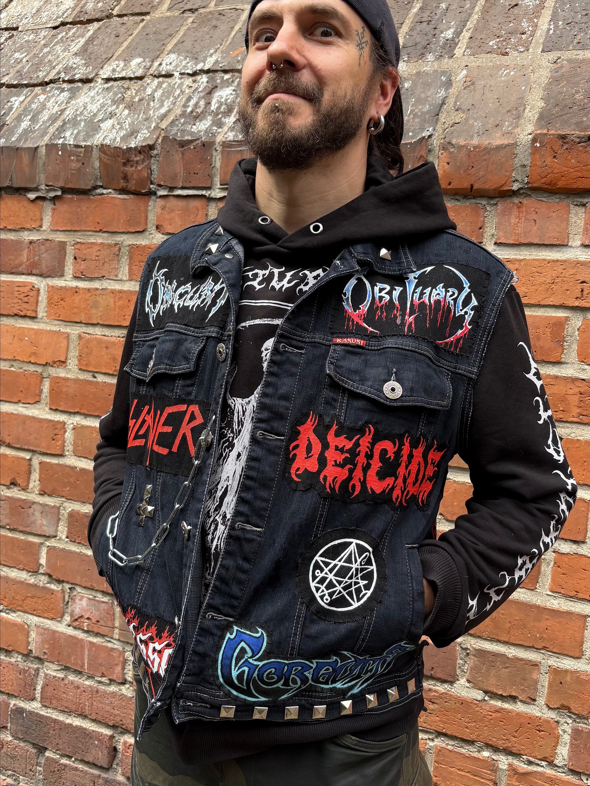 Death "Scream Bloody Gore" Custom Hand-Painted Battle Vest — 1-of-1 product image (5)