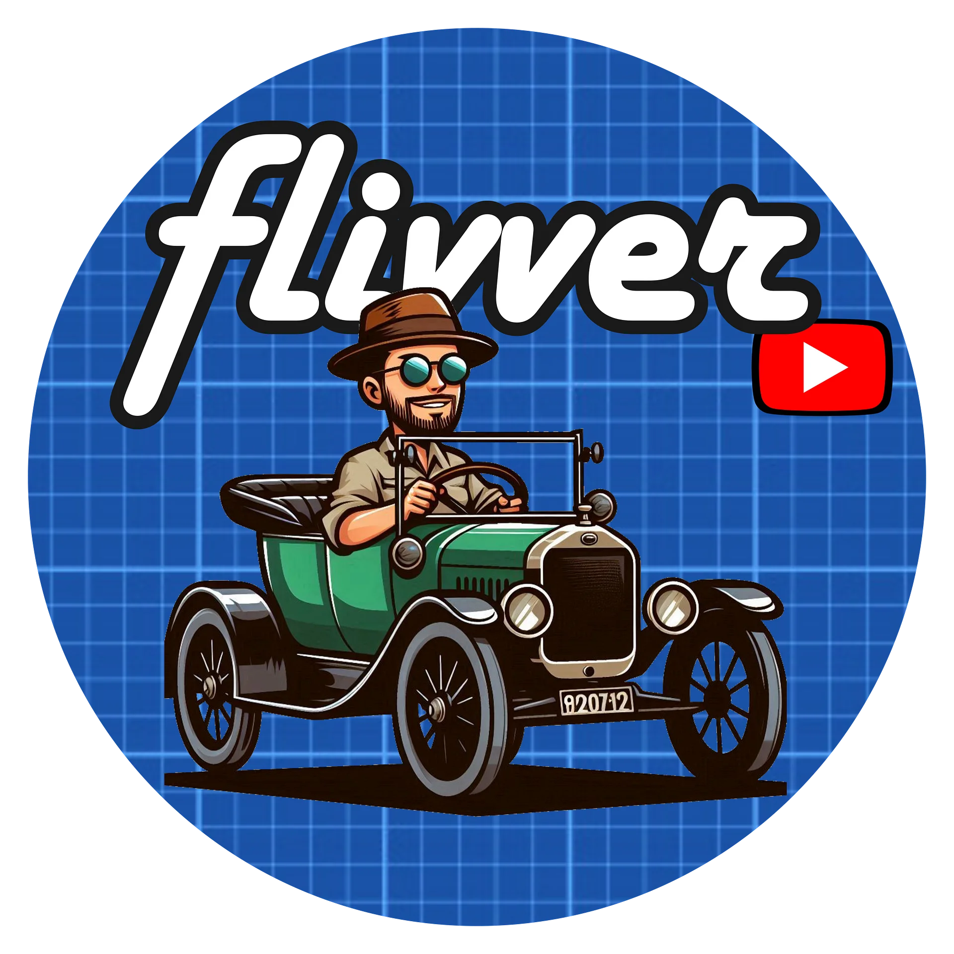 Flivver Toon 3in (75mm) Vinyl Sticker FREE SHIPPING! product image (1)