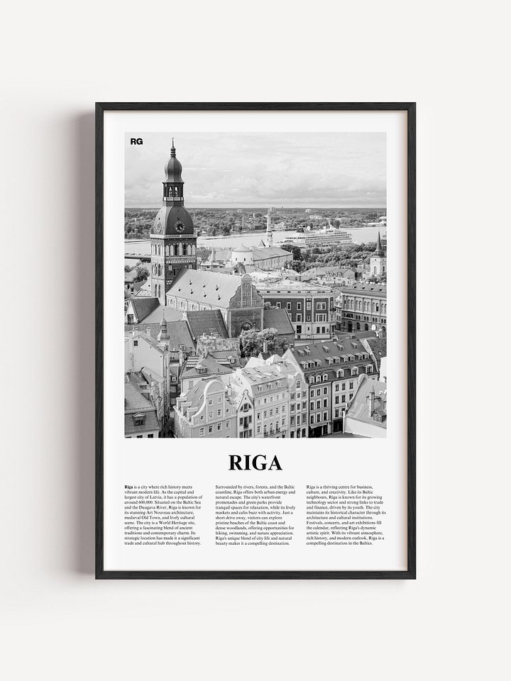Riga 01 Newspaper Poster | Framed product image (1)