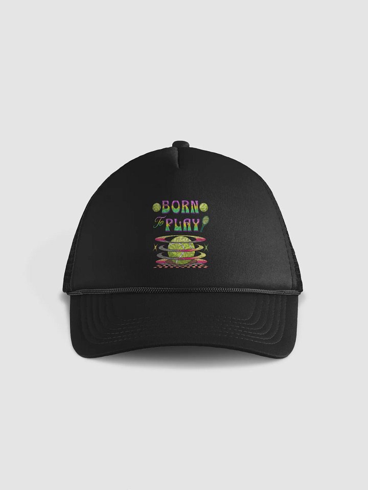 Born To Play Tennis Swirl Trucker Hat product image (1)