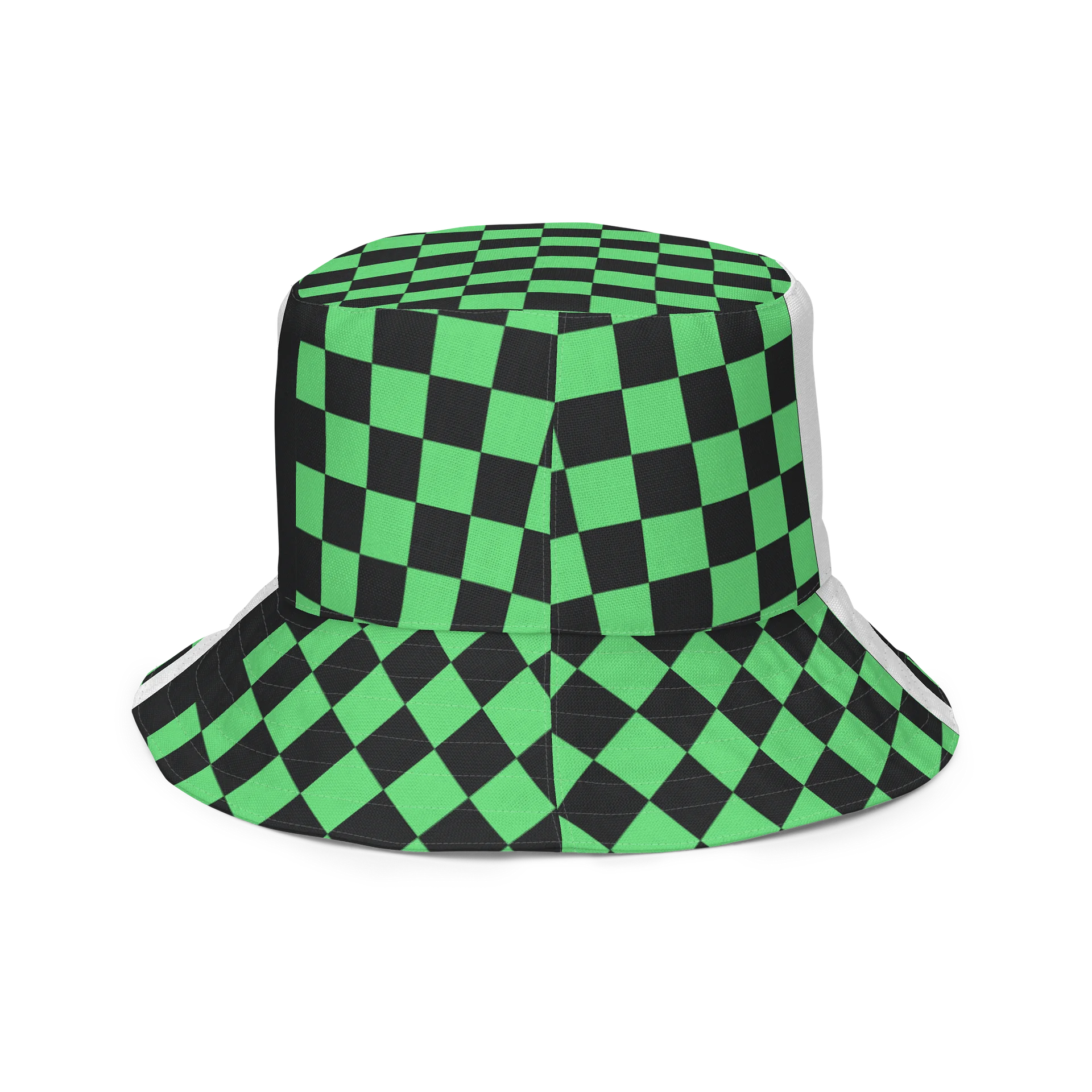 Pink and Green Checker Reversible Bucket Hat product image (3)