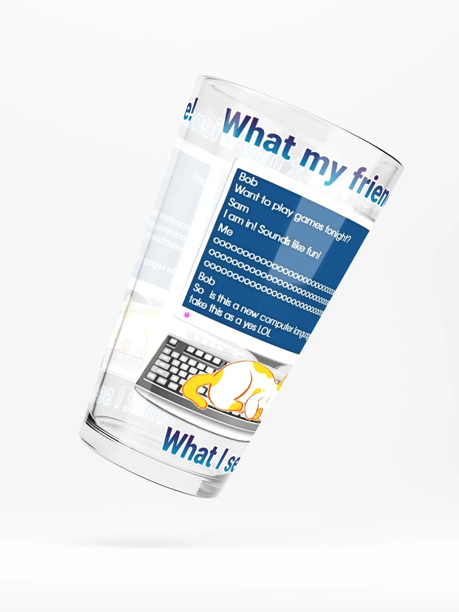 Sleeping Cat Shaker Pint Glass product image (5)